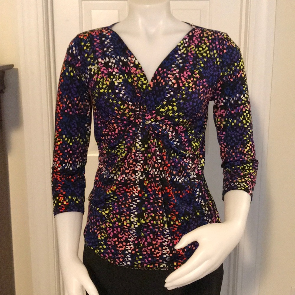 Liz Claiborne Black Print Blouse